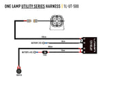 Lazer Lights - Wiring Kit - Single Lamp - With Switch - Utility Series